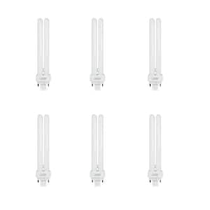 26W Equiv PL CFLNI Quad Tube 4-Pin Plug-in G24Q-3 Base Compact Fluorescent CFL Light Bulb, Bright White 3500K (6-Pack)
