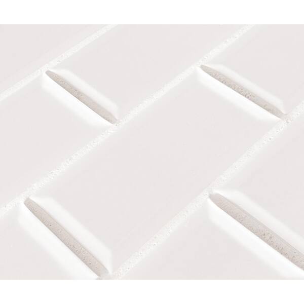 MSI - Bianco Subway 11.22 in. x 11.47 in. Glossy Ceramic Floor and Wall Tile (0.89 sq. ft./Each)