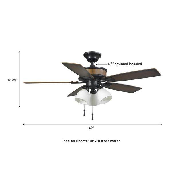 Hampton Bay Riverwalk 42 In Natural Iron Led Smart Ceiling Fan With Light Kit And Remote Works Google Assistant Alexa 22049 The Home Depot Natural Iron Led Smart Ceiling Fan, How To Make Ceiling Fan Smart