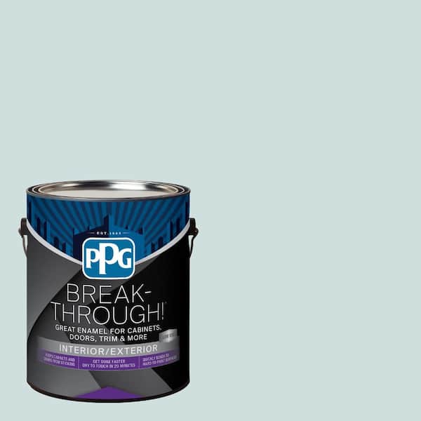 1 gal. PPG1035-1 Watery Blue Semi-Gloss Door, Trim & Cabinet Paint