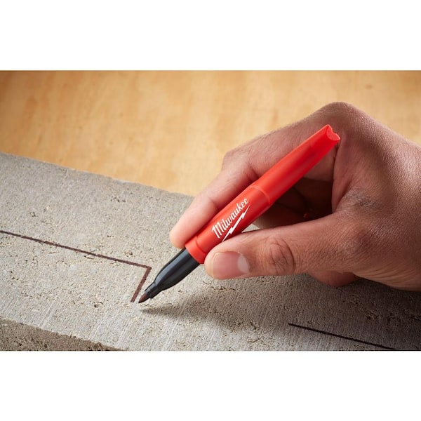 Milwaukee - INKZALL Black Fine Point Jobsite Permanent Marker (4-Pack)