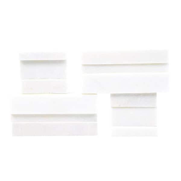 Arctic White 3D Ledger Corner 6 in. x 6 in. Honed Marble Wall Tile (2 sq. ft./Case)