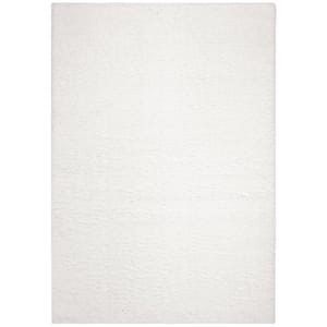 Augustine White 8 ft. x 10 ft. Solid Area Rug
