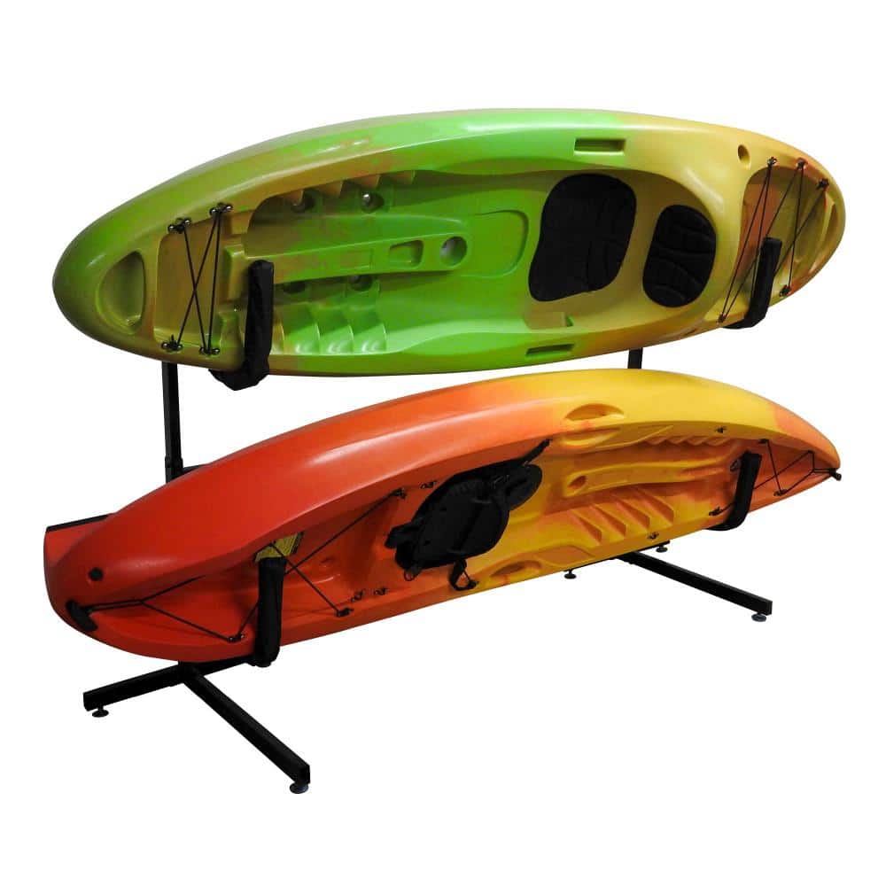 Heavy-Duty Black Steel Kayak/SUP Standing Storage Rack
