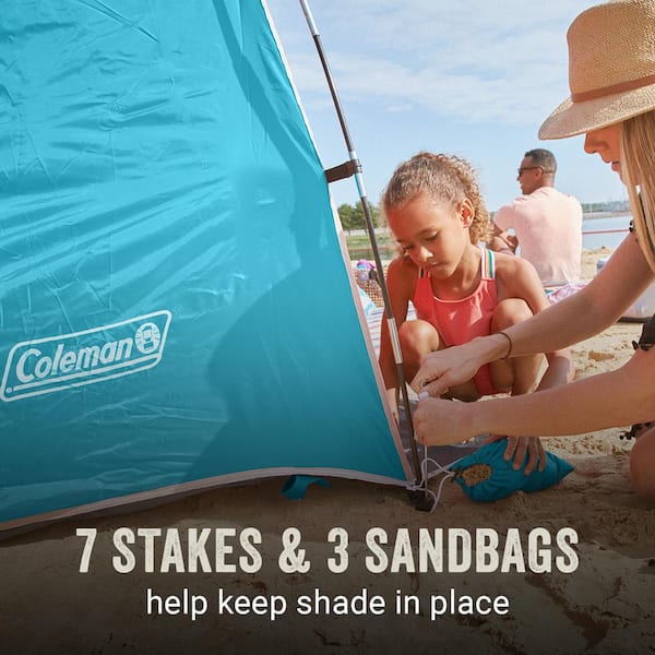 Coleman Skyshade 6.8 ft. x 7.5 ft. Beach Shade Sml Caribb Coleman Skyshade 6.8 ft. x 7.5 ft. Beach Shade Sml Caribb