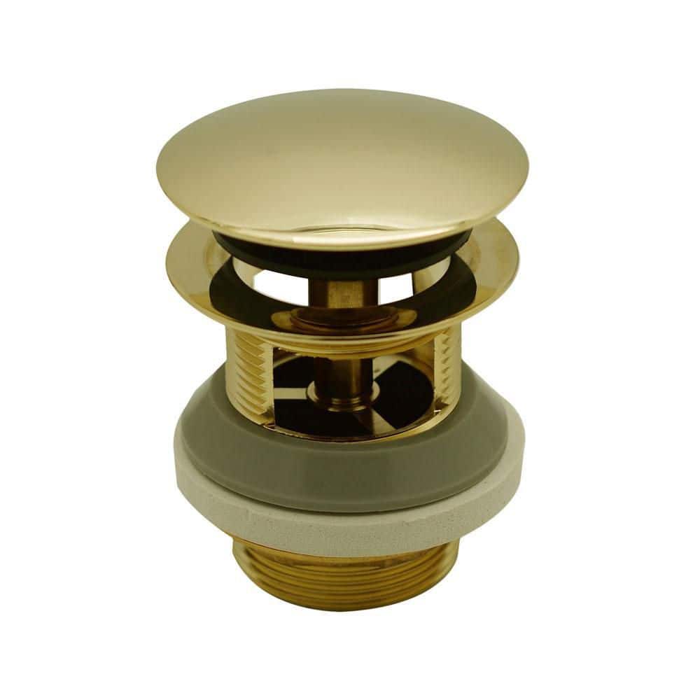 Polished Brass Tip-Toe Integrated Overflow Tub Drain Cover