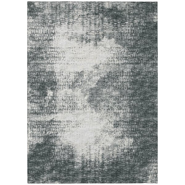Rylee Black 8 ft. x 10 ft. Geometric Indoor/Outdoor Area Rug