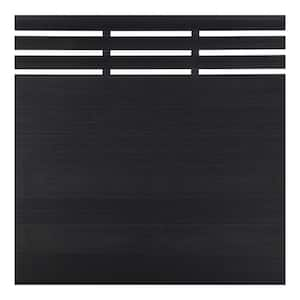 Garden 6 ft. H x 6 ft. W Black WPC Composite Fence Panels without Posts