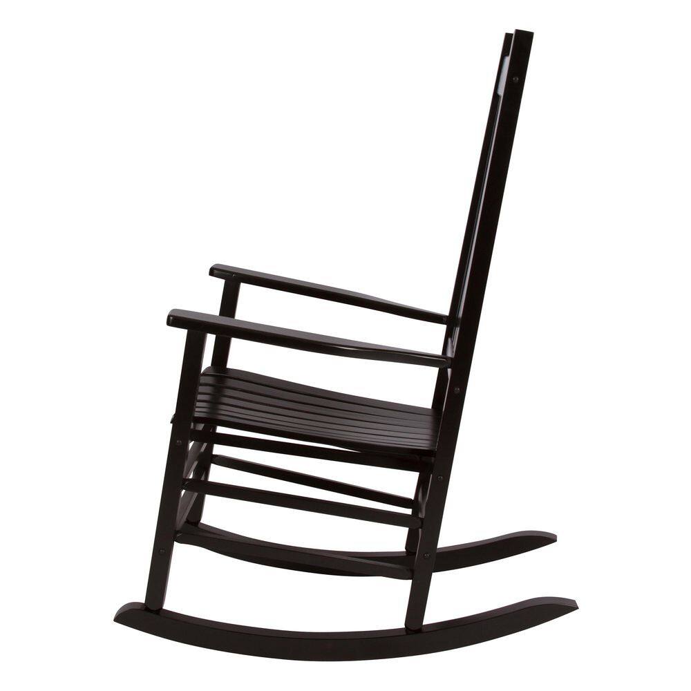 Vermont Black Hardwood Outdoor Porch Rocking Chair with Arms