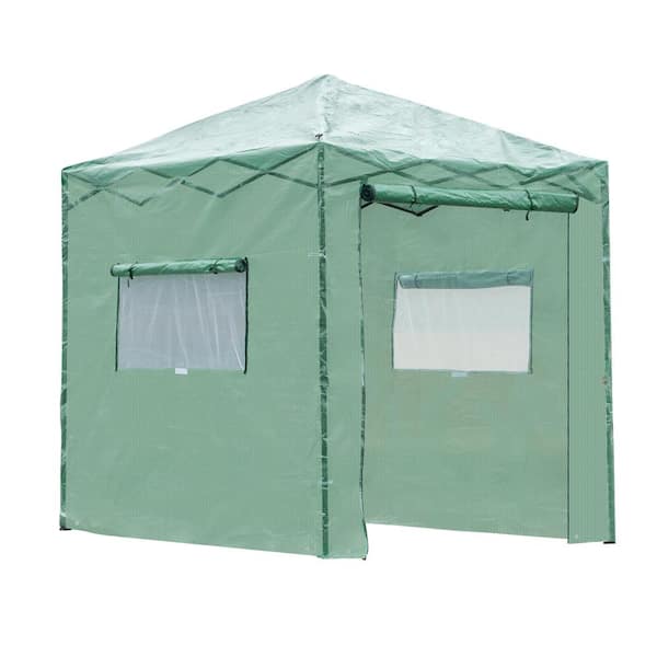 Karl home 8 ft. W x 8 ft. D x 8 ft. H Iron Pipe PE Mesh Green Greenhouse