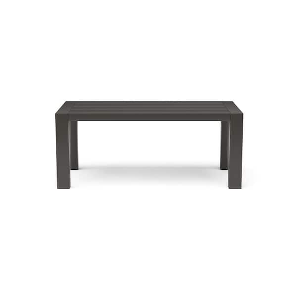 HOMESTYLES Grayton Gray Aluminum Outdoor Coffee Table