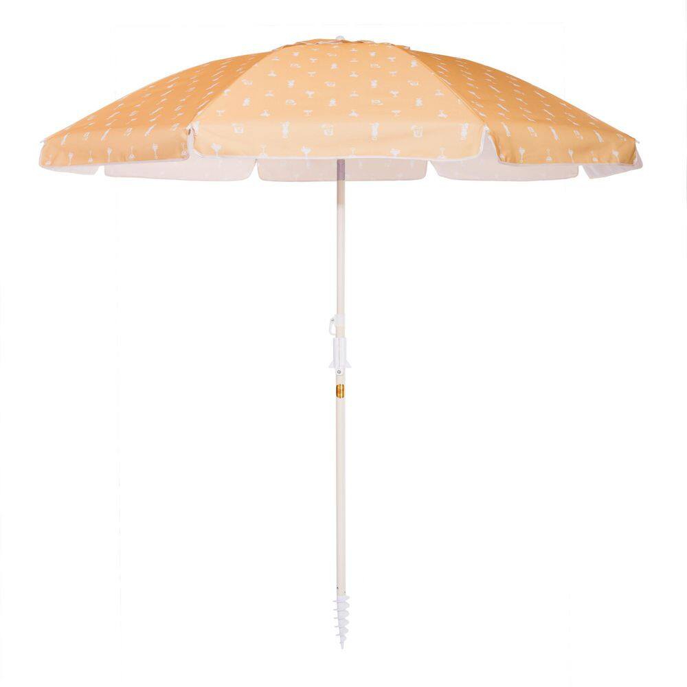 Umbrella diameter 6' 6 ft. fiberglass Beach UPF 50+ Patio Umbrella 84in tall orange price history on PriceWatchPro