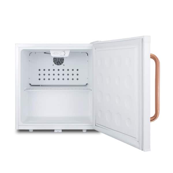 19 in. 1.7 cu. ft. Mini Fridge without Freezer in White and Copper