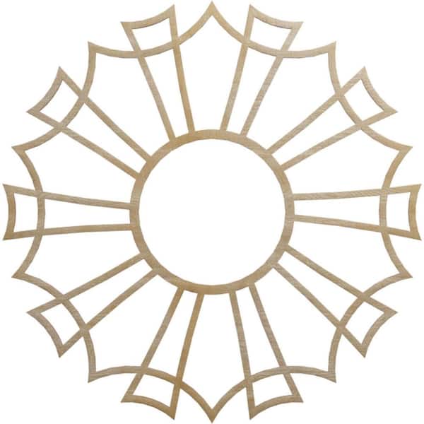 Ekena Millwork 32 in. x 11.25 in. x 0.25 in. Wood Medallion Moulding