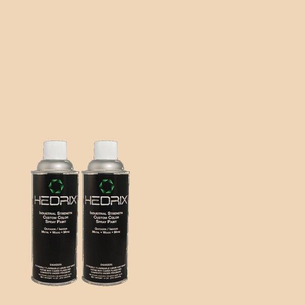 Hedrix 11 oz. Match of PPL-61 Spiced Beige Gloss Custom Spray Paint (2-Pack)