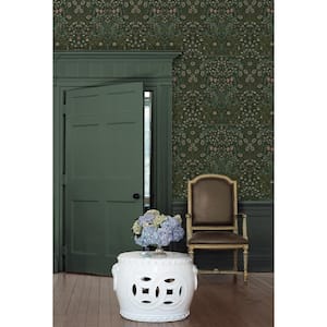 Greenery Victorian Garden Floral Pre-Pasted Paper Wallpaper Roll (57.5 sq. ft.)