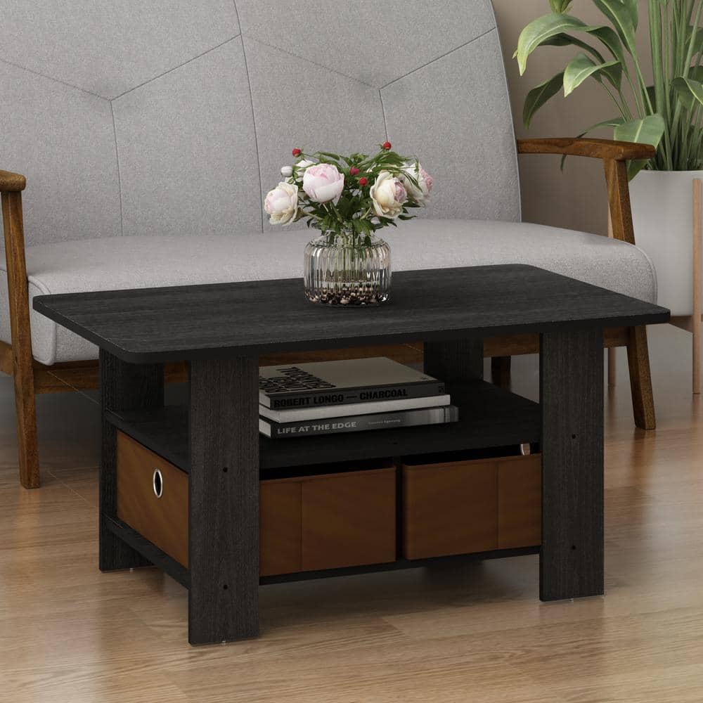 Andrey Rectangular Beech Wood Coffee Table with Storage