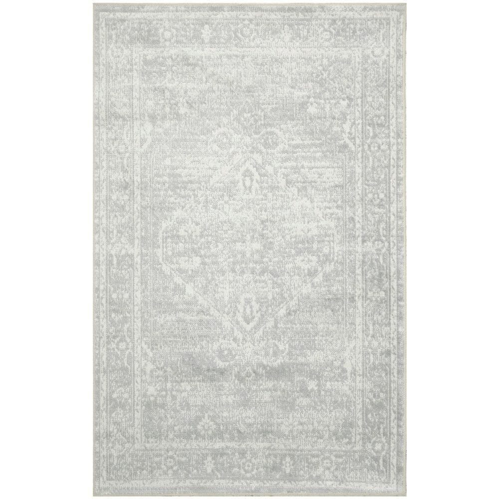 Astra Machine Washable Light Grey 3 ft. x 5 ft. Center medallion Traditional Area Rug price history on PriceWatchPro