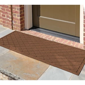 Weatherguard Pro Argyle Dark Brown 22 in. x 60 in. PET Polyester Indoor Outdoor  Runner Mat