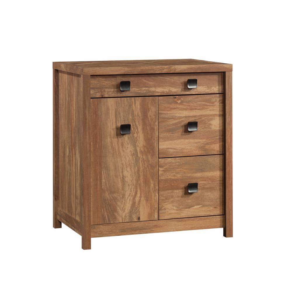 Small Cannery Bridge Credenza Sindoori Mango - Sauder: Laminated Office Cabinet with Drawers, Metal Hardware