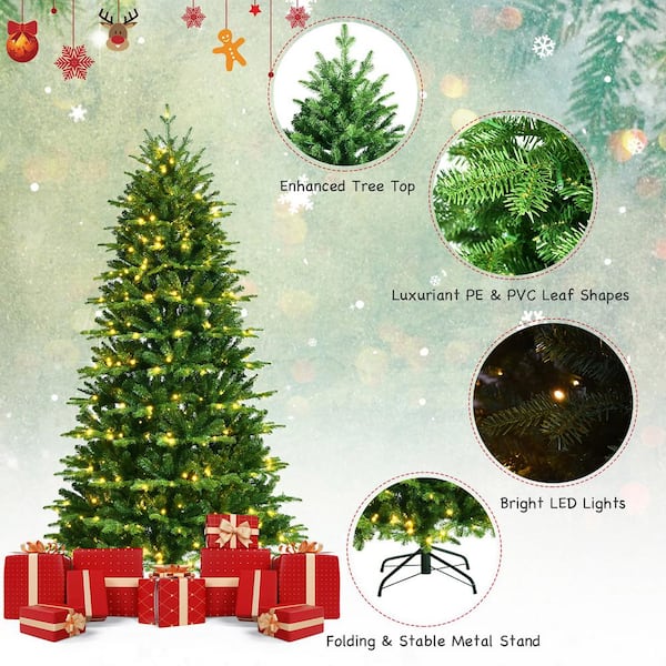 [ Timer & 12 Modes ] 3 Ft Green Christmas Tree with DIY 50 Warm White &  Multi Color Lights 15 Ball Ornaments 3D Star Remote Control Battery  Operated