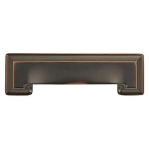 Studio Collection Cup 3 in. (96 mm) Oil-Rubbed Bronze Highlighted Cabinet Door and Drawer Pull (10-Pack)