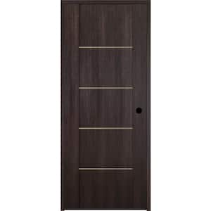 Vona 01 4H Gold 28 in. x 80 in. Left-Handed Solid Core Veralinga Oak Textured Wood Single Prehung Interior Door