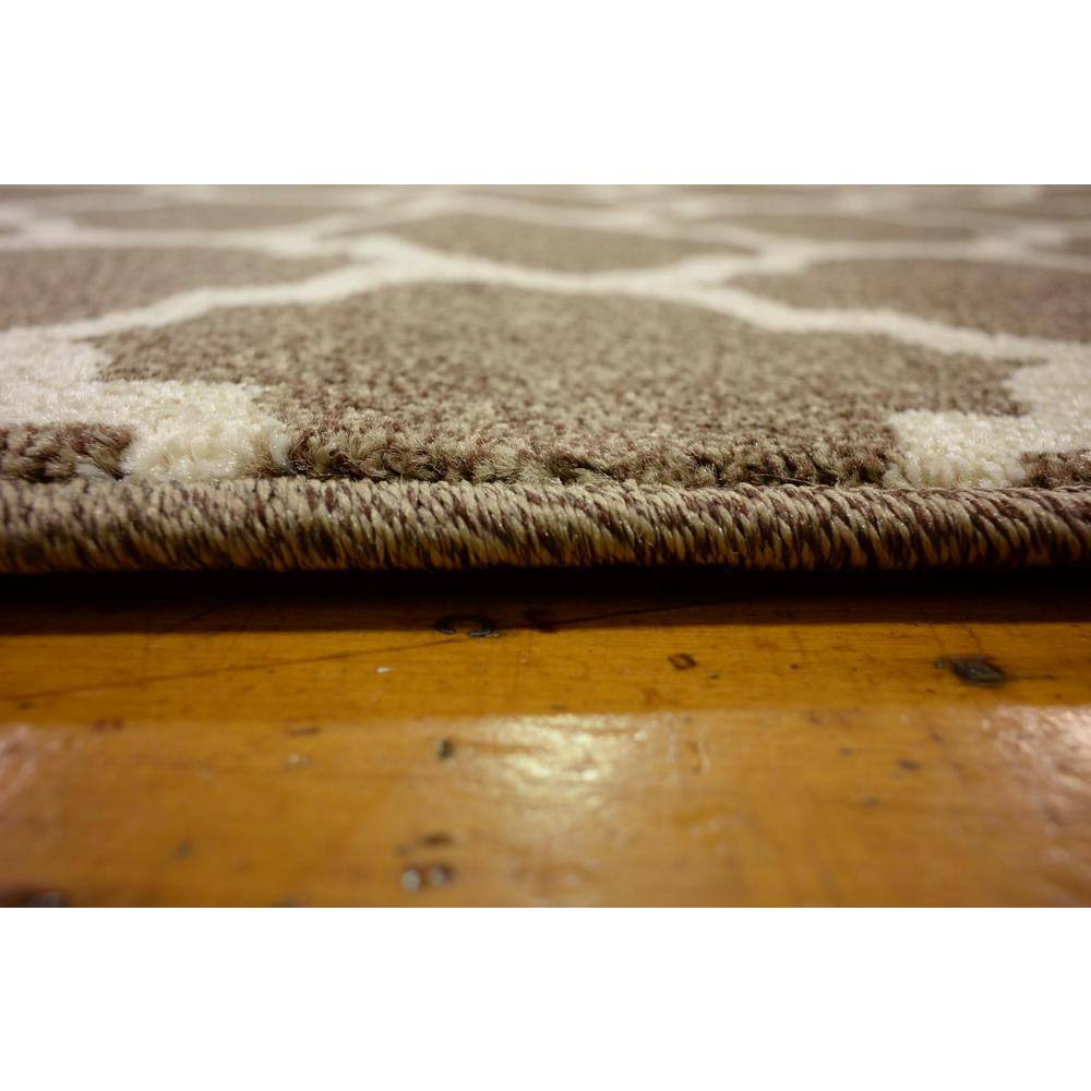 Elegant Brown Trellis Rectangular Indoor Area Rug