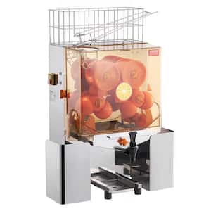 Commercial Orange Juicer Machine, 120W Automatic Juice Extractor with Water Tap, Stainless Steel Orange Squeezer
