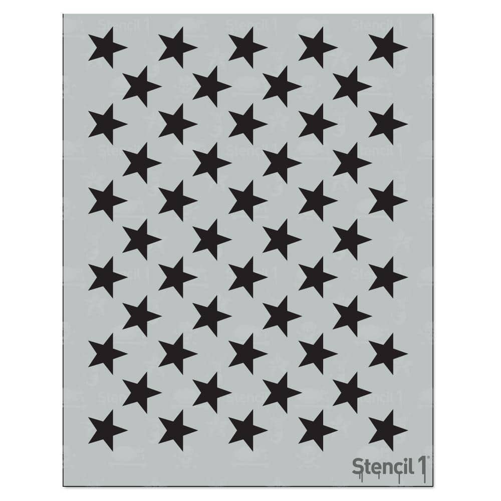 Stencil1 50 Stars Stencil S1_01_308 - The Home Depot