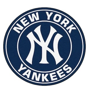 MLB New York Yankees Navy 2 ft. x 2 ft. Round Area Rug