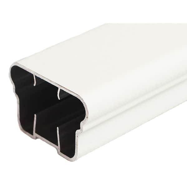Plus 8 ft. x 36 in. White Fine Textured Aluminum Level Rail Kit