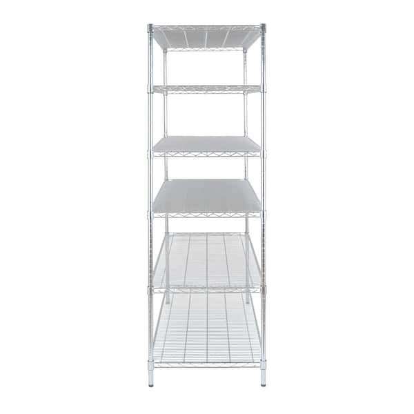 Dropship 6 Tier Chrome Plated Heavy Duty Adjustable Shelves And Racks, Each  Wire Shelf Holds 300 Lbs, Ideal For Warehouses, Supermarkets, Balconies Or  Kitchens, 48.03 L × 17.72 W × 71.65 H.