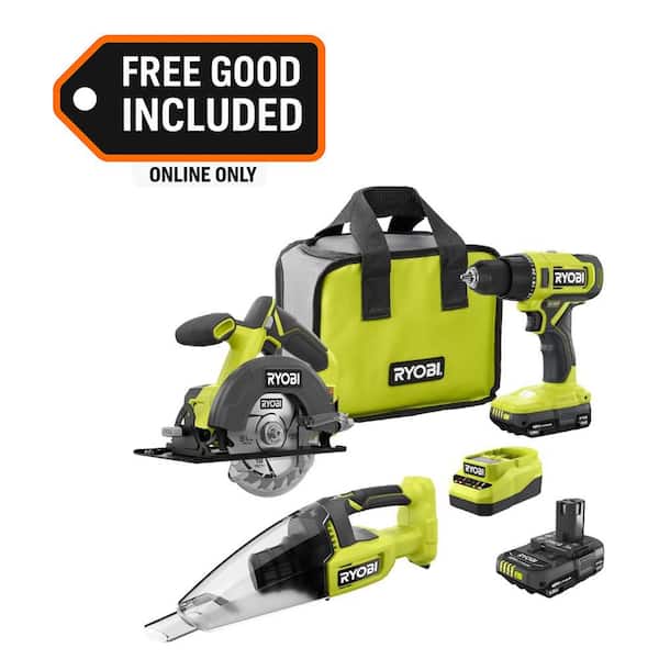 ONE+ 18V Cordless 2-Tool Combo Kit with (2) 1.5 Ah Batteries, Charger, and FREE ONE+ Cordless Handheld Vacuum