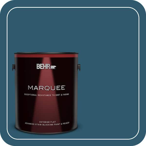 BEHR MARQUEE 1 gal. #S-H-540 Quiet Storm Flat Exterior Paint & Primer