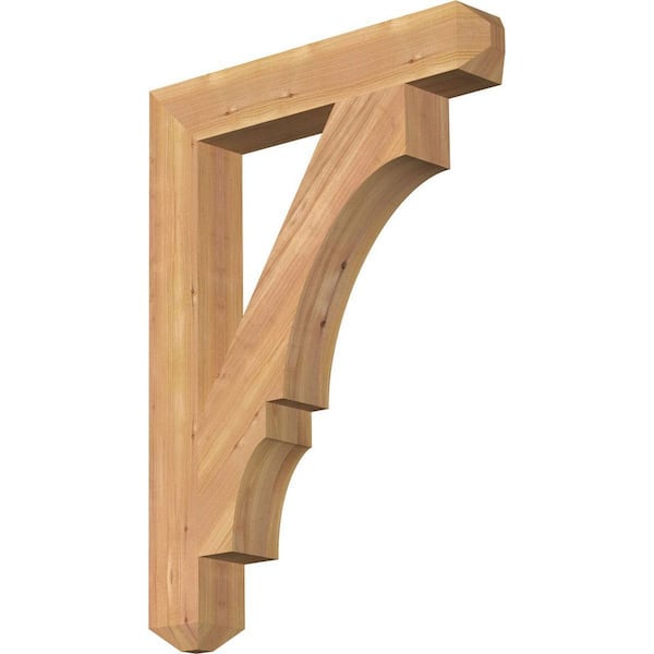 Ekena Millwork 3.5 in. x 30 in. x 22 in. Western Red Cedar Balboa Craftsman Smooth Bracket