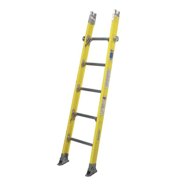 Werner 6 ft. Fiberglass Tapered Sectional Ladder with 375 lb. Load Capacity Type IAA Duty Rating - Base Section