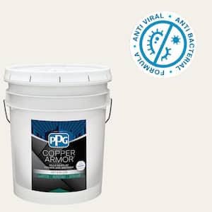 5 gal. PPG0998-1 Cotton Tail Eggshell Antiviral and Antibacterial Interior Paint with Primer