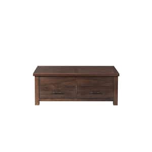 Dex 48 in. Walnut Rectangle Wood Coffee Table with Lift Top