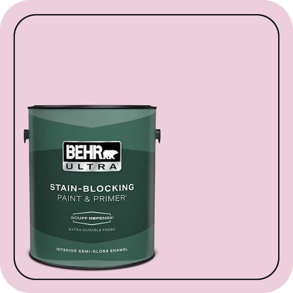 BEHR ULTRA 1 gal. #M130-2 Creamy Freesia Extra Durable Semi-Gloss Enamel Interior Paint & Primer