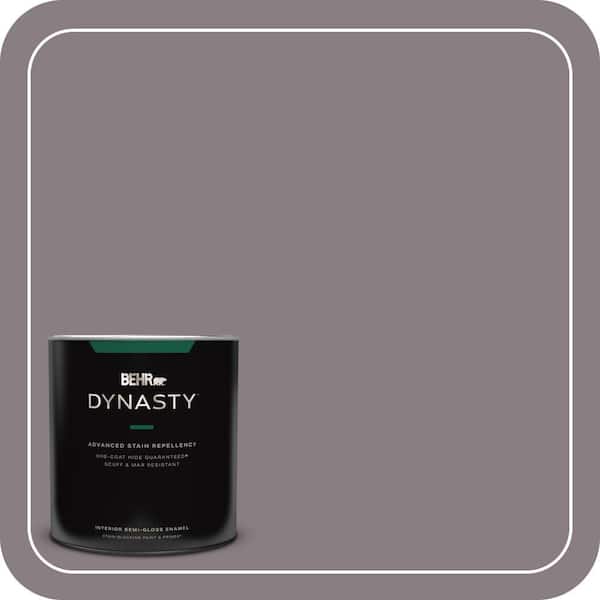 BEHR DYNASTY 1 qt. #N570-4 Classy Plum Semi-Gloss Enamel Interior Stain-Blocking Paint and Primer