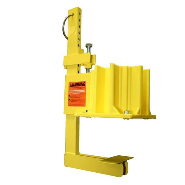 SurShield 1 Unit Yellow OSHA Compliant Non-Penetrating Guardrail Clamp with Safety Boot Guardrail Base Attached
