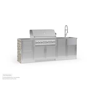 Outdoor Kitchen Signature Series 3-Piece Stainless Steel Cabinet Set with 3-Drawer Cabinet and 33 in. Grill Cabinet