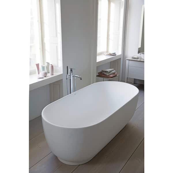 Duravit Luv 69 in. x 31.5 in. Soaking Bathtub with Center Drain in