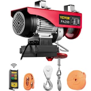 Electric Hoist 440 lbs. Steel Electric Lift Winch 110-Volt With Wireless Remote Control For Lifting in Factories