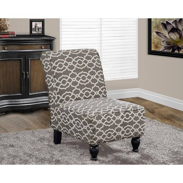 Monarch Specialties Brown Fabric Accent Chair