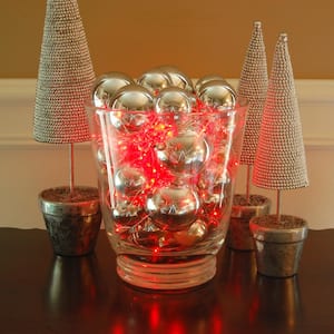 40-Light Mini Battery Operated Waterproof String Lights in Red (2-Count)