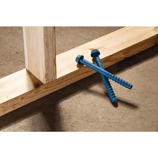 Tapcon 3/8 in. x 4 in. Steel Hex-Washer-Head Indoor/Outdoor Large ...