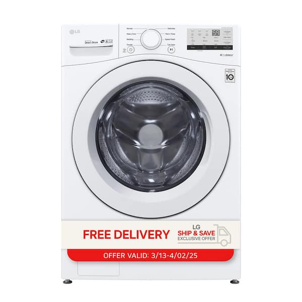 4.5 Cu. Ft. Stackable Front Load Washer in White with Coldwash Technology