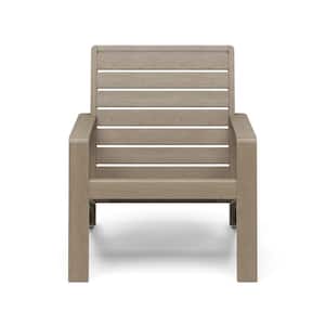 Sustain Stationary Gray Wood Outdoor Lounge Chair